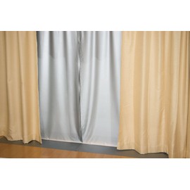 MEIWA Cold Air Barrier Window Curtain for Improved Heating and Cooling Efficiency, Energy Saving, UV Cut, Easy Installation, Gray Thermal Curtain Liner, 100cm×140cm, 2-piece Set