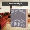 3Pcs Wooden Box Sign Pet Lovedog Letter DIY Wood Crafts