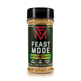 Mexican Fiesta - Feast Mode Flavors - Low Sodium, No MSG, Gluten Free, All Natural, Meal Prep Seasoning , Healthy , Chile Powder , Cumin , Oregano , Taco Seasoning