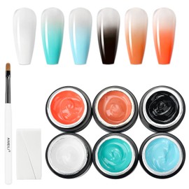 AIMEILI Pat Paint Gel 6 Colours Ombre Gel UV Painting Gel DIY Nails Ombre Nails Set 1
