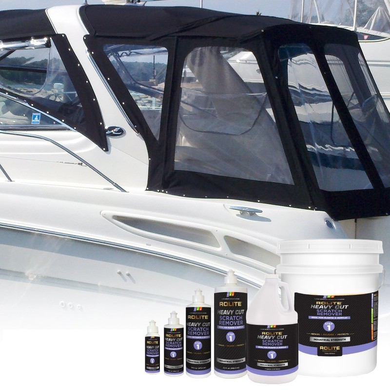 Rolite Heavy Cut Scratch Remover, 4 fl. oz., for Plastic