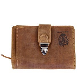 BARON of MALTZAHN - Wallet Money - Trifold wallet BRANSON - nade of brown grassland leather