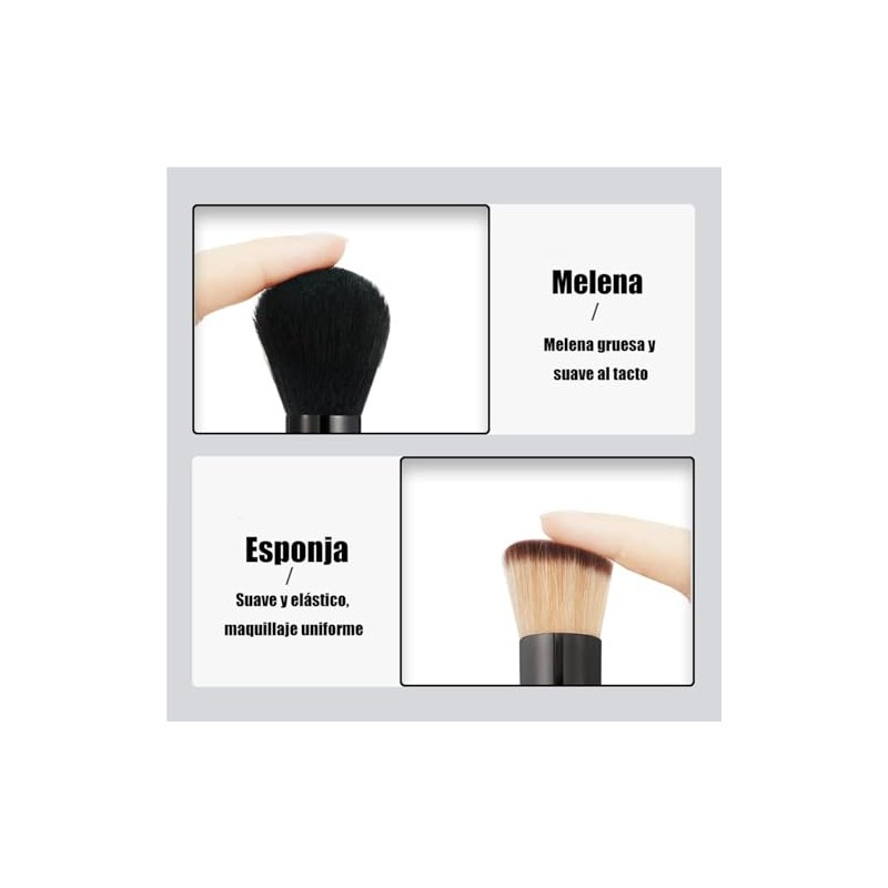 Cepillo De Maquillaje De Doble Cara 4 En 1 Cepillo