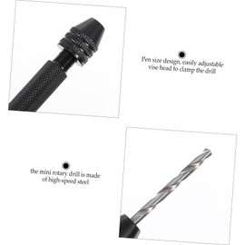 Gadpiparty 2 Sets Pin Vise Hand Drill Bits Set Practical Rotary Tool for Model Making Compact Design with Vise Head for Easy Use