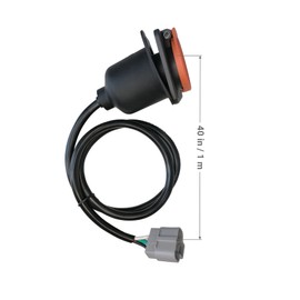 JOEEGO Y-30 Golf Cart Charger Receptacle, AC 110-220V, Fits for Coleman DR48V & Kandi Kruiser 4P AGM Battery EV, with 14 AWG Wire Heavy Duty Charge Cable (40 in)