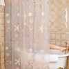 Cozyswan Elegant PEVA Bathroom Shower Curtain with Hooks (72 x