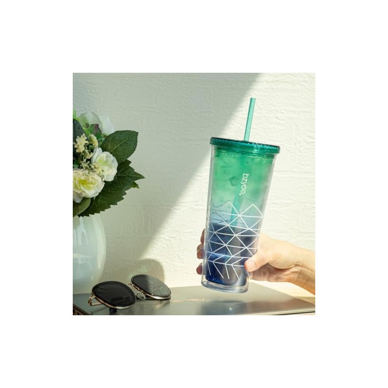 bzyoo SIP 24oz (710ml) Vaso de plástico de doble pared