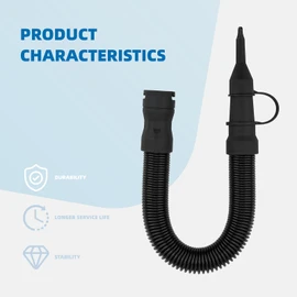 N582637 14” Air Inflator Hose Replacement with Safety Tips, Compatible with DeWalt DCC020IB, N769086 Air Compressor, Inflators, Tire Pump & Vacuum Accessories, Hose Assembly for DeWalt Inflator Parts