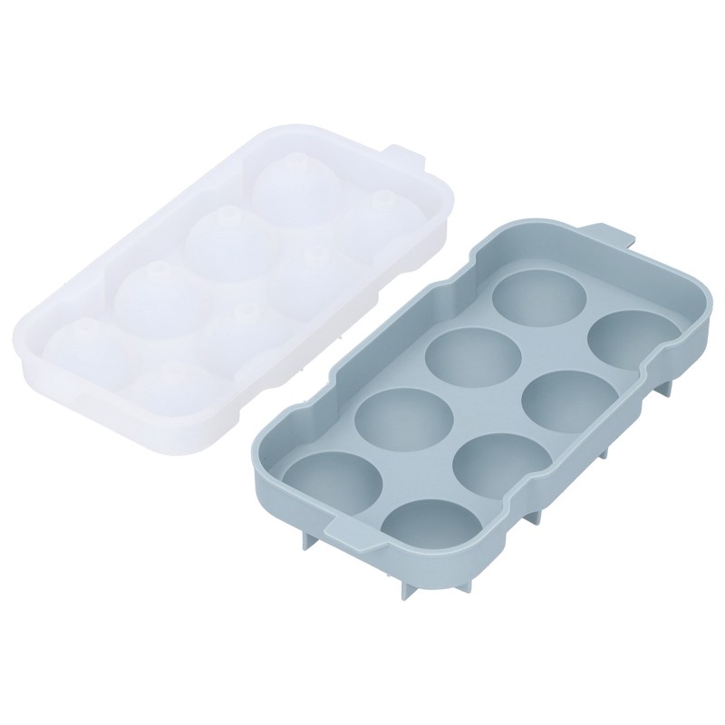 Ice Ball Maker Mold 8Hole Round Silicone Sphere Tray with