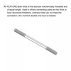 sourcing map Double Ended Stud Screws (M4 Thread 55mm Length)