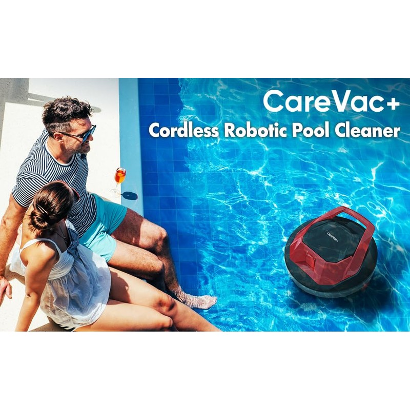 Cordless Robotic Pool Cleaner for Flat Bottom Pools - 90Min