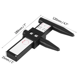 Qiilu Wheel Rim Gauge, Car Rim Bolt Pattern Sliding Gauge Tool PCD Ruler 4 5 6 8 Lug