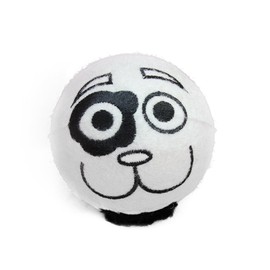com-four® 3 x Dog Toy – Dog Ball for Fetch and Romping – Play Ball for the Dog Diameter 7.3 cm (Pack of 03 – Ball Face)