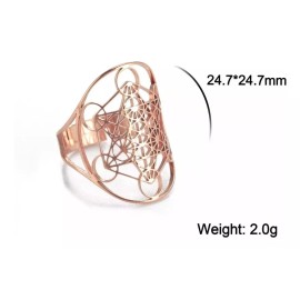 Jextech Anillo Ajustable Sello Protección Arcangel Metatron Oración
