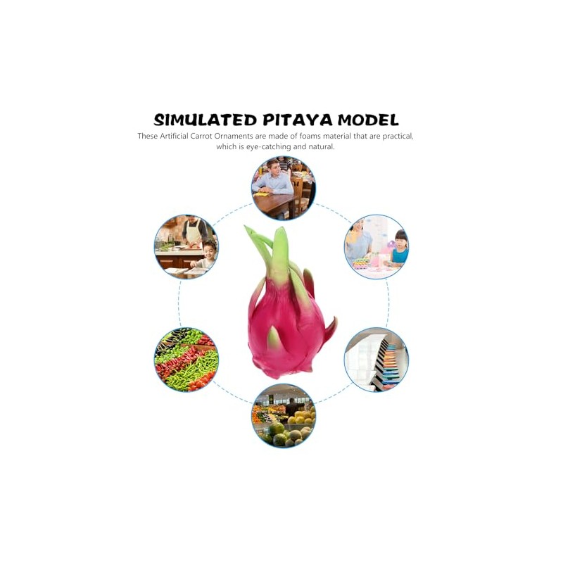 Totority Modelo Fruta Dragón Simulado Realista Pitaya Adorno Artificial Decoración