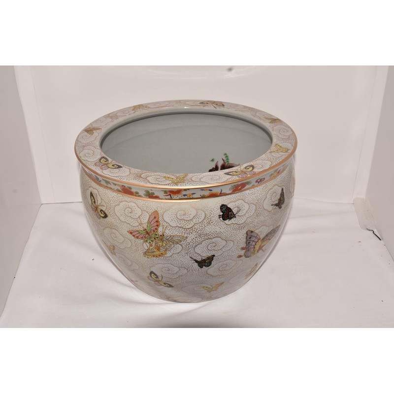 GVILTY New 10" Oriental Colorful Butterfly Butterflies Themed Fish Bowl
