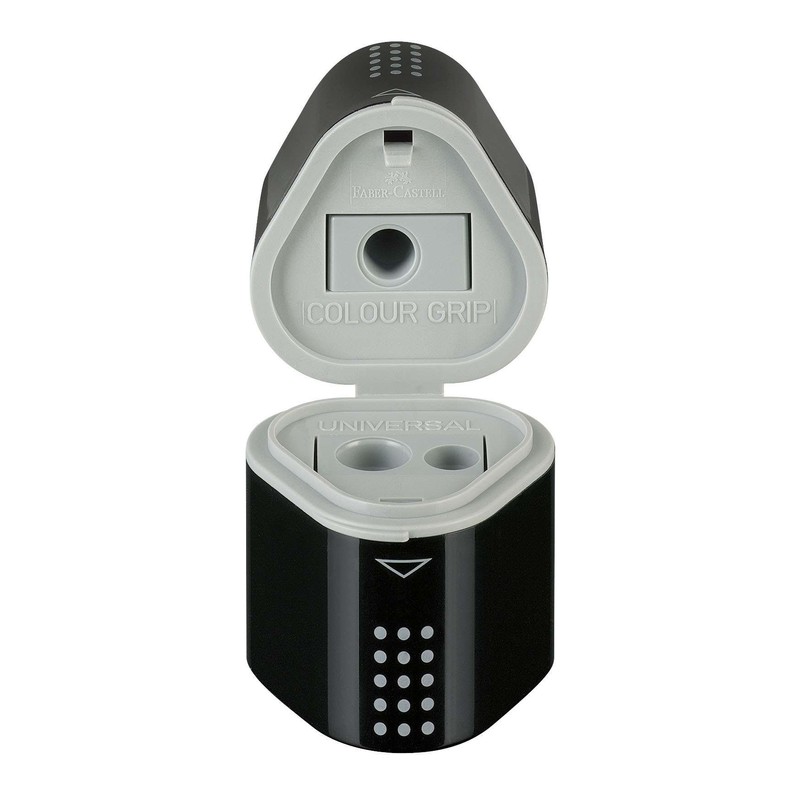 Faber-Castell 283899 - Dreifachspitzdose Grip, schwarz