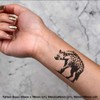 Azeeda 4 x 'Hungrige Hyäne' Temporäre Tattoos - Wasserfest, Hautfreundlich