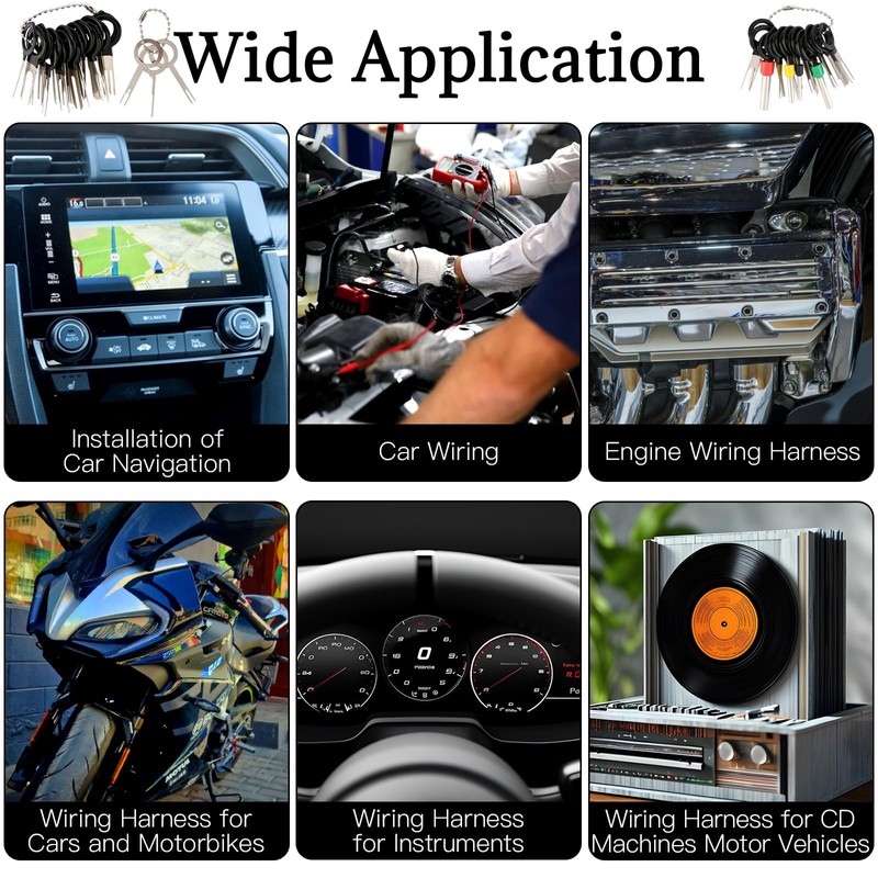 59 Piece Terminal Ejector Kit for Car, Pin Tool Car