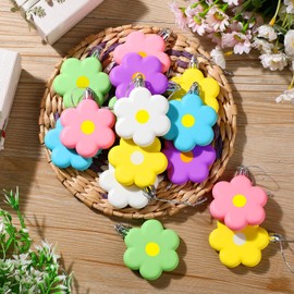 Lunmon 24 Pcs Spring Flower Ornaments 2.7 Inch Daisy Tulips Hanging Decor Spring Tree Ornament Colorful Plastic Floral Shape Ball Ornaments Spring Decorations for Tree Home Party Easter Decor(Daisy)