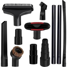 Universal Vacuum Attachments Kit -Shop Vac Attachments 2 1/2" 1 1/4" Vacuum Attachments Cleaners Accessories for Shop Vacuum Cleaner Attachments Brushes for Shop Vac Attachments Set of 11