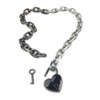 Succuba Padlock Chain Necklace Collar Choker with Two Keys and