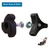 Lawnmower Wing Nut Screw Bolt, Triangle Handle Knob Nut Screw