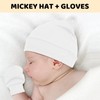 LOMSUXA 2 Sets Newborn Baby Hat Mittens Hospital Hat Beanie