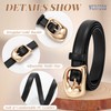 WERFORU Women’s Leather Belt with Gold Buckle Thin Belts for