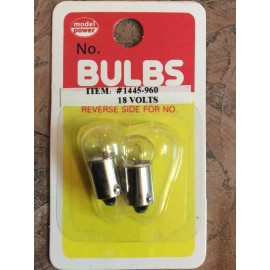 Model Power 1445-960 Bulb, Twist Base, Clear 18v 2pk  NIP
