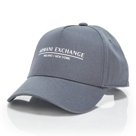 A|X Armani Exchange Men's Milano NY Baseball Hat, India Ink/White