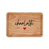 Custom Name Red Heart Wooden Chopping Board - Home &