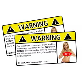 215_Decals Funny Warning Visor Sticker OEM Car Truck Bumper Window SUV Machine Caution JDM
