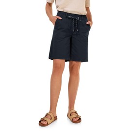Cecil Women's Short Twill Shorts in Washed Look, Universal Blue, M