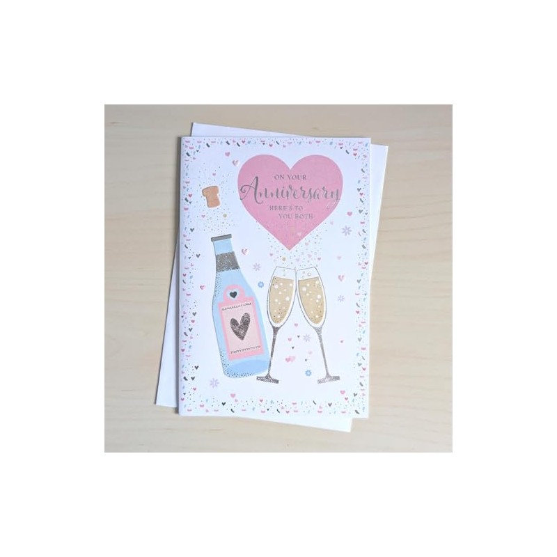 Open Anniversary Card - Couple Wedding Anniversary - Size:19.5cm x