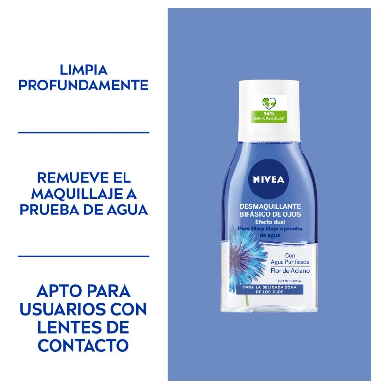 Desmaquillante De Ojos Bifasico Nivea 125ml