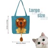 YOOLEETC Lion-Shaped Show Head Pet Canvas Shaped Shoulder Bag，Pet Out