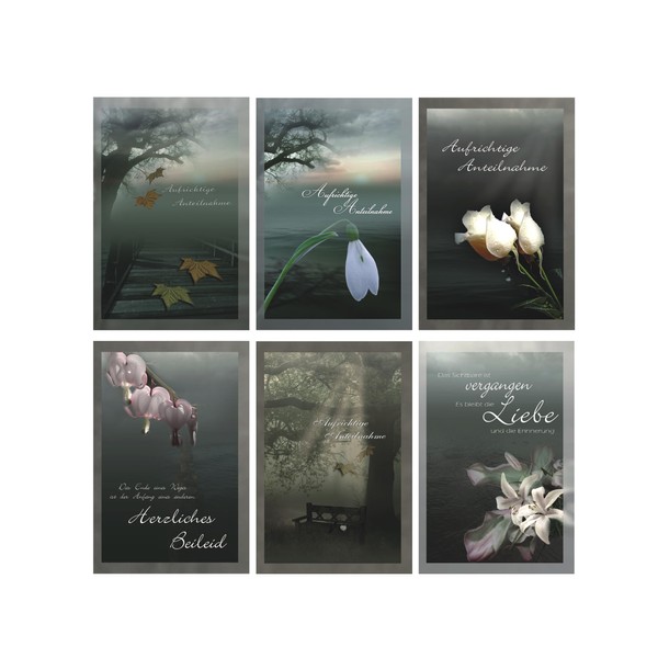 81-6510 Sympathy Cards with Envelope and 1 x Picture Magnet