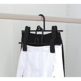 sinkohanga- Clothes Hanger Black 3.5 × 35 × 16.5 cm Best Line rire-kurippuba-・biggu 2 Pieces