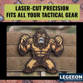 Sasquatch Bigfoot Funny Embroidery Tactical Morale Patch Compatible with Velcro Patches for Backpacks