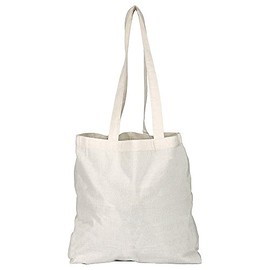 eBuyGB Cotton Shopper Canvas & Beach Tote Bag, 42 cm, Beige