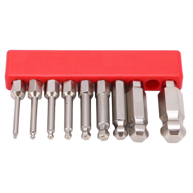 9pcs Hex Screwdriver Bit Set Rustproof S2 Steel Magnetic Ball