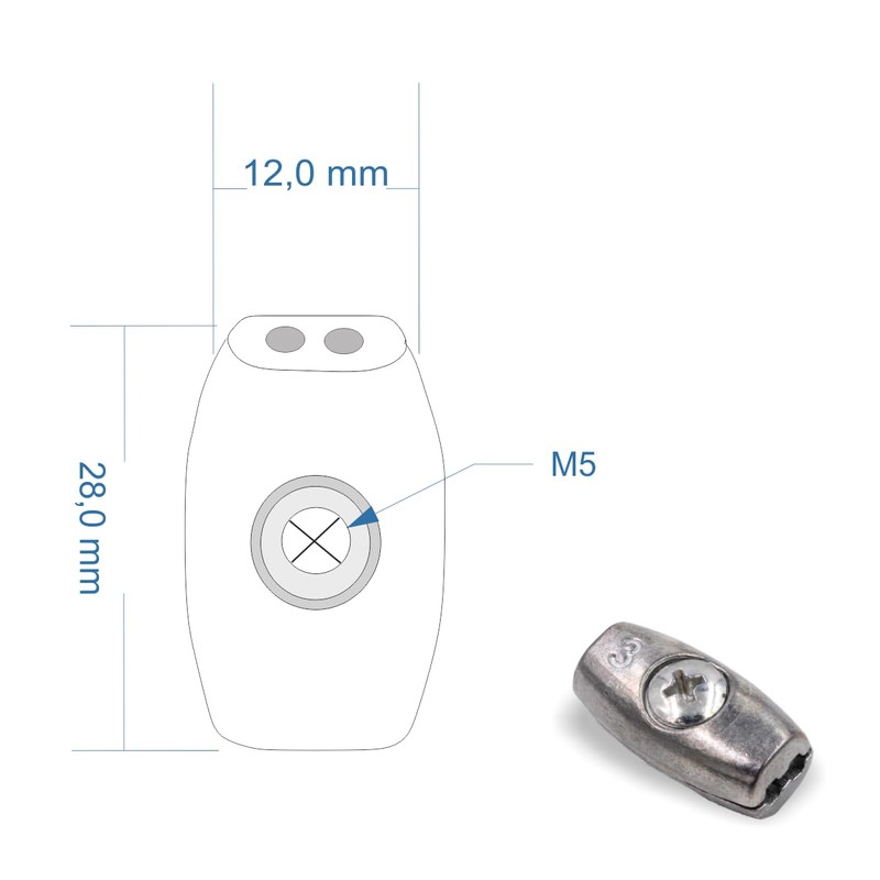 10 x EIFORM Cable Clamps - Wire Rope Clamp for