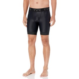 TYR Men's Athletic Performance Workout Compression Short Black
