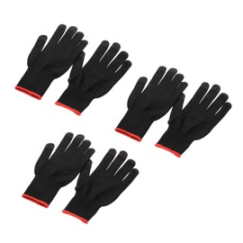 sourcing map Game Gloves Finger Gaming Glove Breathable Anti Sweat Touch Mobile Game Controller Glove Black/Red for Mobile Gaming, 3 Set