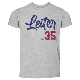 500 LEVEL Jack Leiter Toddler Shirt - Jack Leiter Texas Script (Heather Gray, 2T)