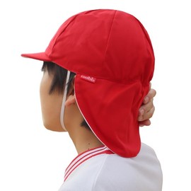 Coolbit WR-01 Red and White Hat with Sauce, Short Type, Elastic Cord Included, red white reversible