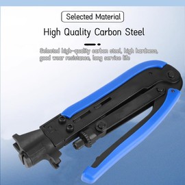 YUMILI Universal Coaxial Crimping Tool for RG59, RG6, RG11, 75-5, 75-7 Metric & Inch Extruded F Heads