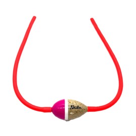 Floating Sunglass Strap For Men and Women, Ideal for Fishing, Boating, or Swimming, Balsa Wood Float Sunglass Retainer (Neon Red/Fuchsia)