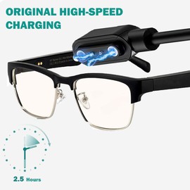 Compatible with OOAVR Glasses Charger, Magnetic Replacement Charger Compatible for OOAVR Smart Audio Glasses (2 Pack-Black+Black)